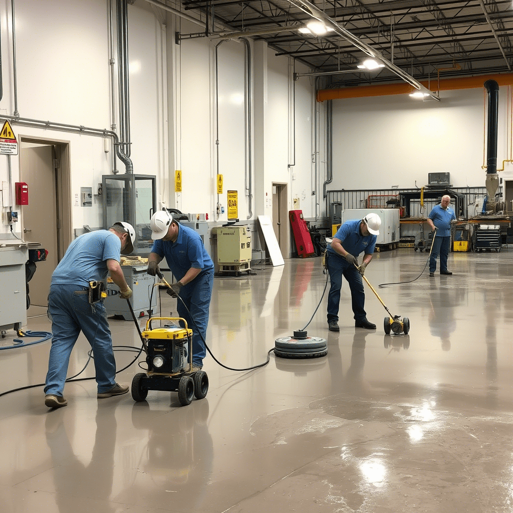 تجديد أرضيات المصانع القديمة: حلول إصلاح وطلاء متكاملة من EOC