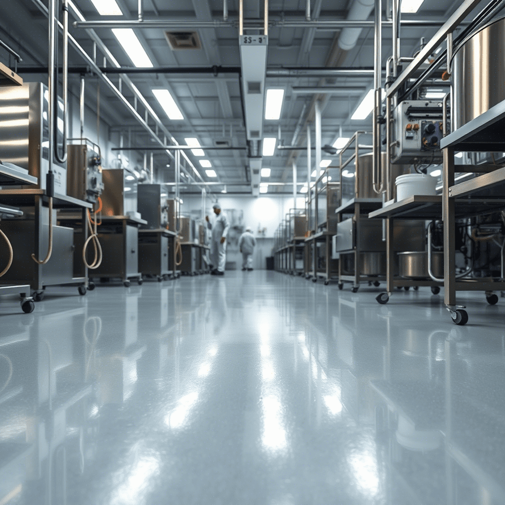 أرضيات بولي يوريثان للمصانع الغذائية والدوائية: لماذا هي الخيار الصحي والآمن؟