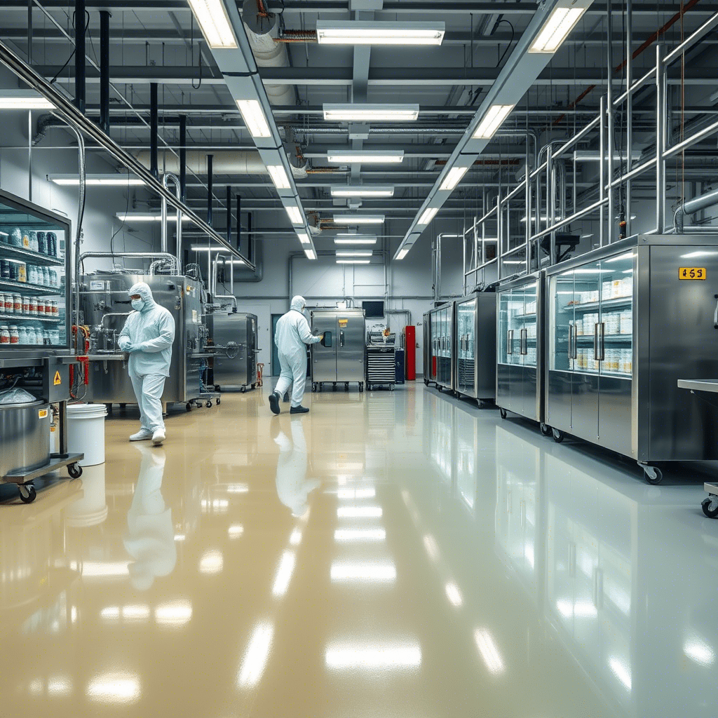أرضيات بولي يوريثان للمصانع الغذائية والدوائية: لماذا هي الخيار الصحي والآمن؟