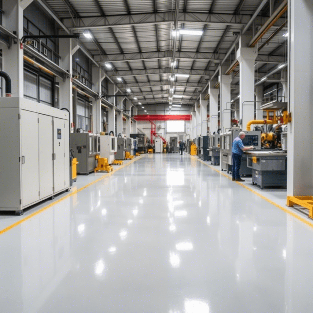 كيف تساهم أرضيات الإيبوكسي في زيادة كفاءة الإنتاج وتقليل التكاليف بالمصانع