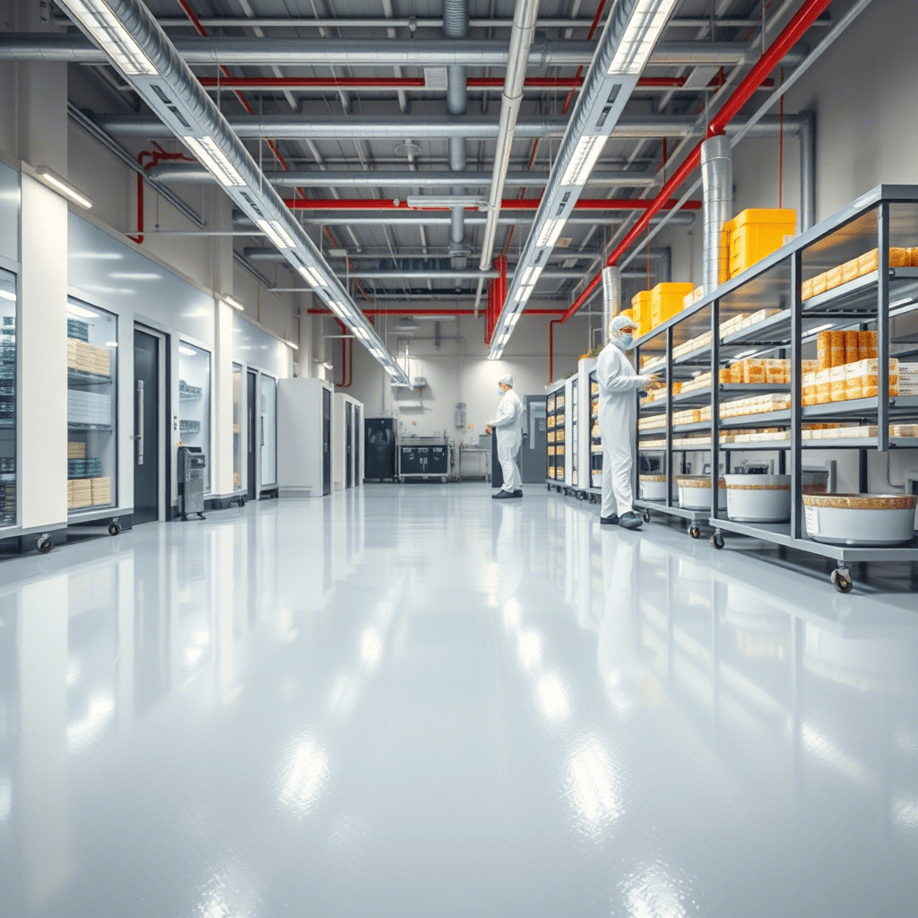 أرضيات بولي يوريثان للمصانع الغذائية والدوائية: لماذا هي الخيار الصحي والآمن؟